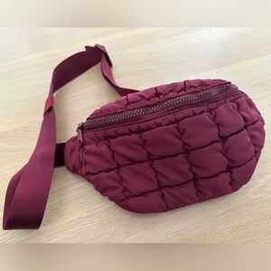 Sol and Serene Resurgence Quilted Burgundy Belt Bag